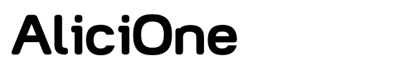 AliciOne font preview